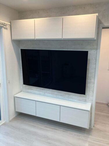 静岡市　新築住宅のカップボード・テレビボード設置工事