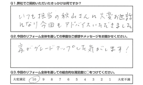 【静岡市　リフォーム】　家がグレードアップした気がします！